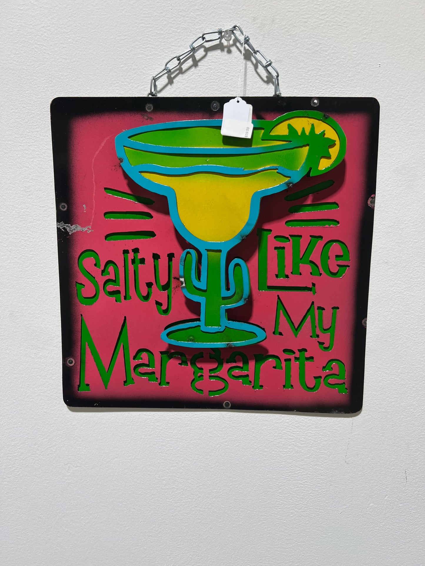 Salty Like My Margarita metal art sign
