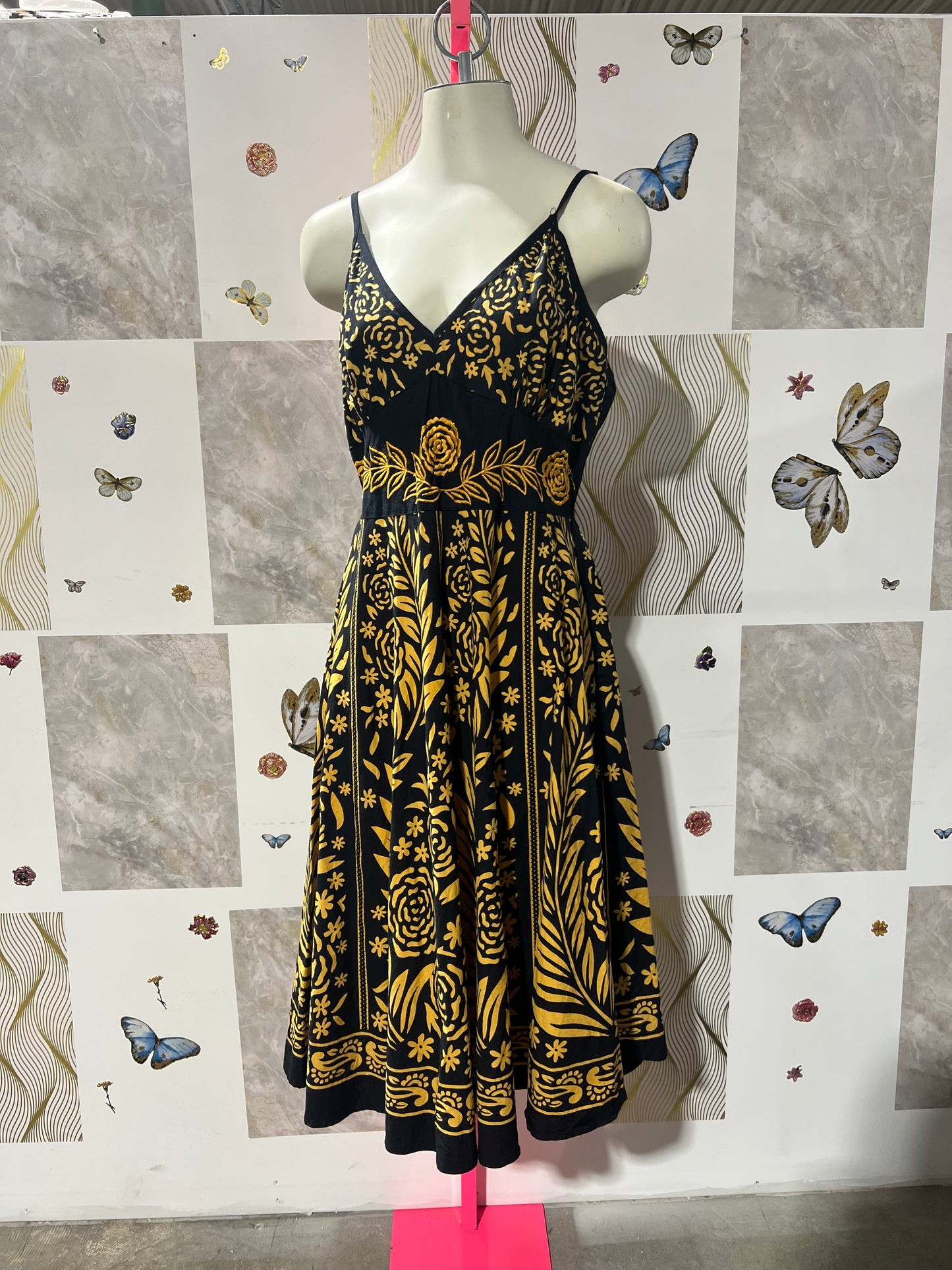 Yellow and Black Dress