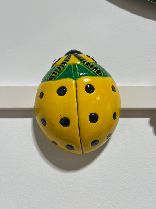 Yellow and Green Ladybug Wall Art
