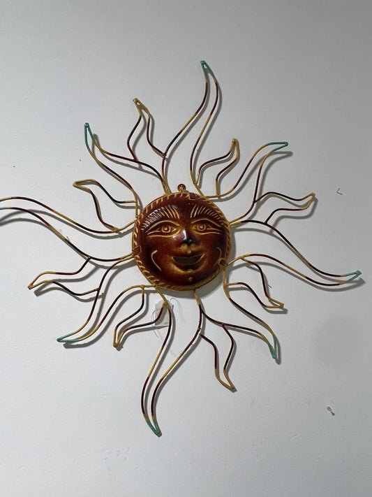 Large Metal Sun Art