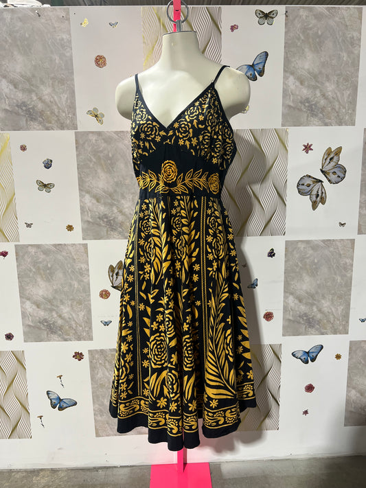 Yellow and Black Dress
